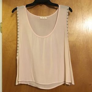 pink chiffon crop flowy top